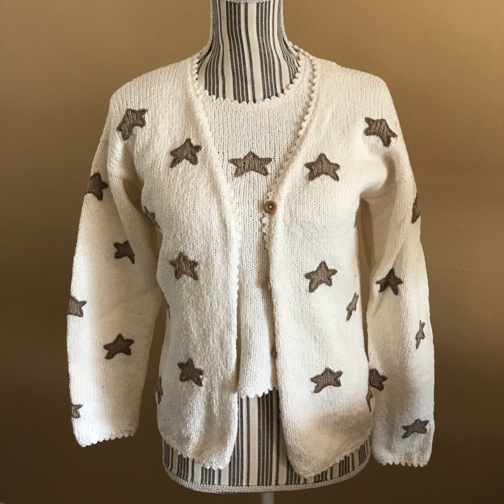 PLANET EARTH IMPORTS CHUNKY Cardigan Tank Small